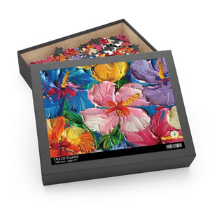 Painted Flowers Puzzle (120- & 500-Piece)